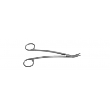 Tissue Scissors Dean 7" angled 1 serrated blade curved    